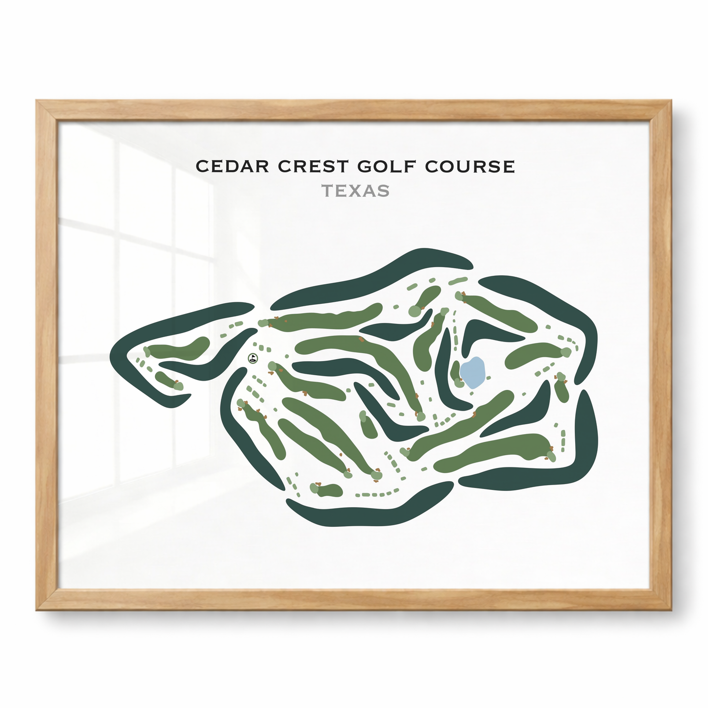 Cedar Crest Golf Course, Texas - Printed Golf Course