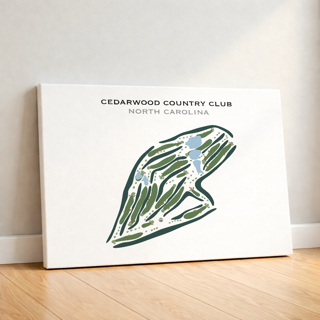 Cedarwood Country Club, North Carolina - Printed Golf Courses