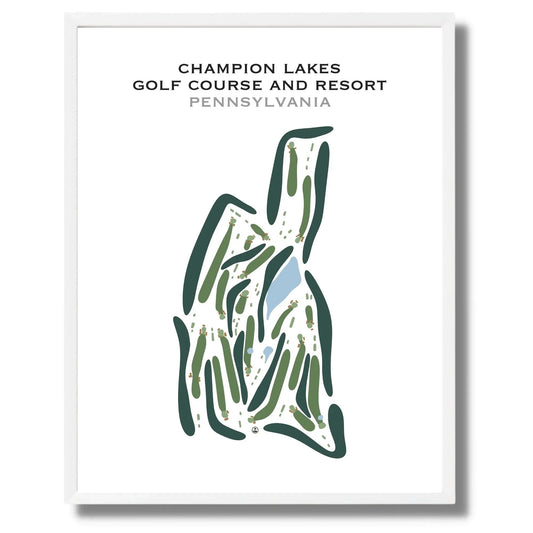 Champion Lakes Golf Course & Resort, Pennsylvania - Printed Golf Course