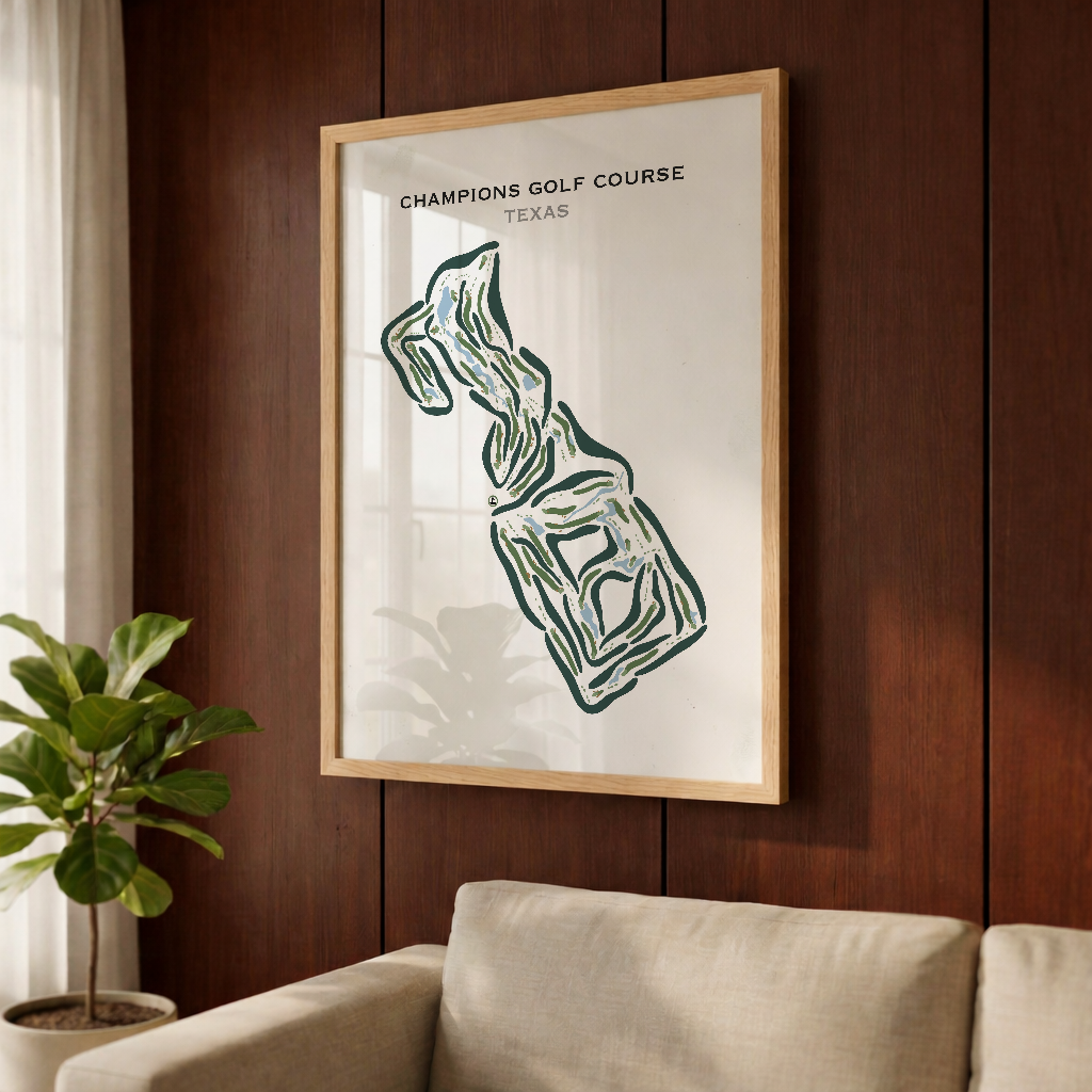 Champions Golf Course, Texas - Printed Golf Courses