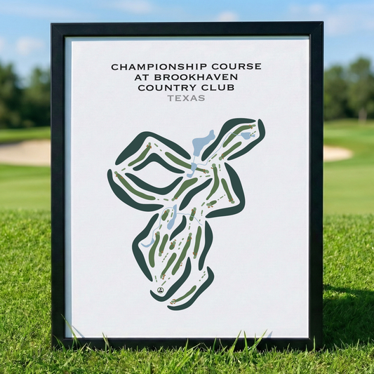 Championship Course at Brookhaven Country Club, Texas - Printed Golf Courses