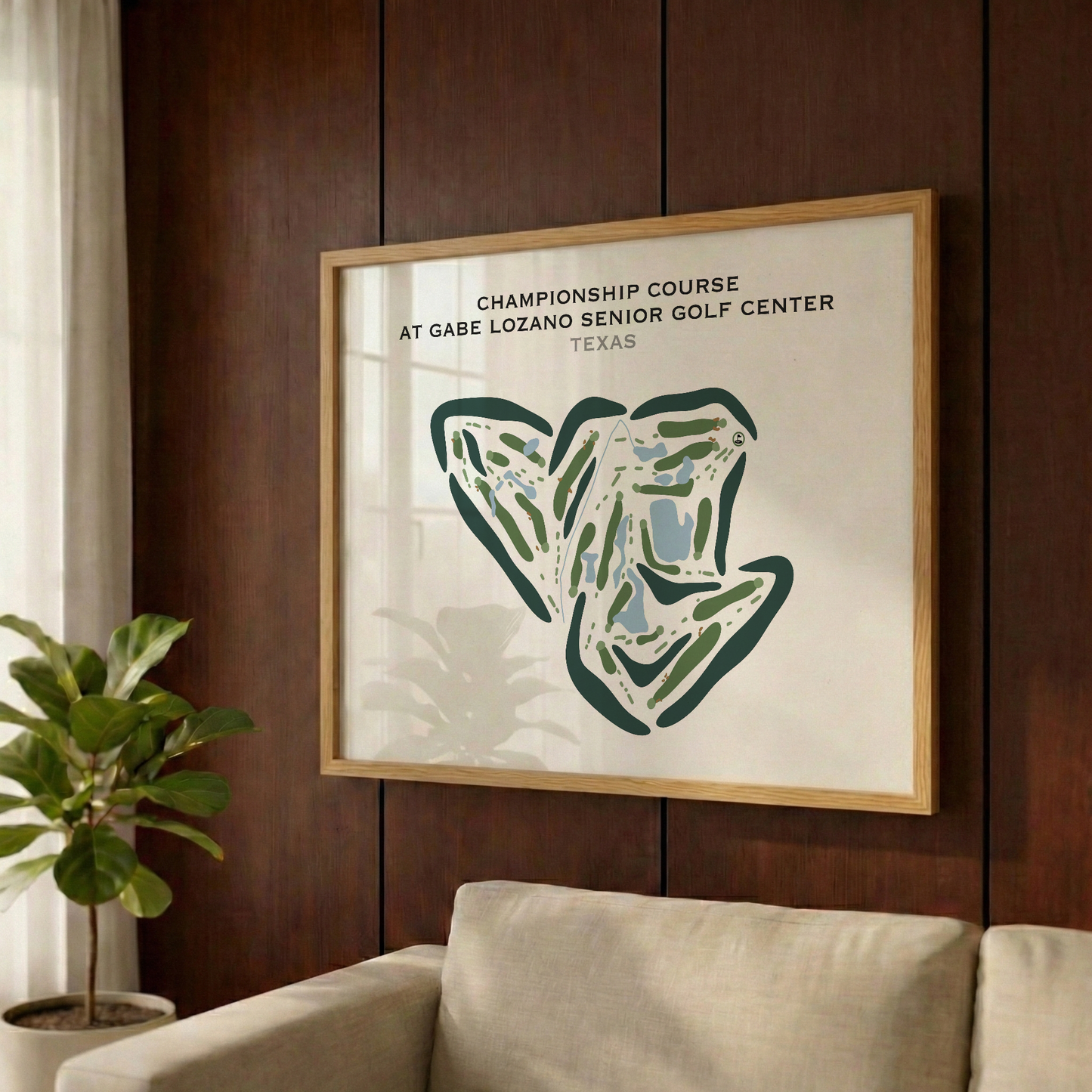 Championship Course at Gabe Lozano Senior Golf Center, Texas - Printed Golf Courses