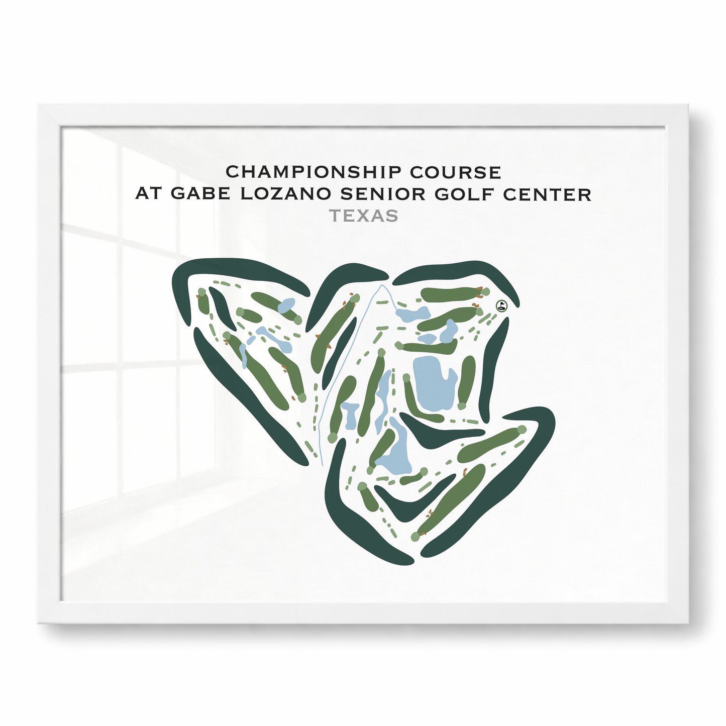 Championship Course at Gabe Lozano Senior Golf Center, Texas - Printed Golf Courses