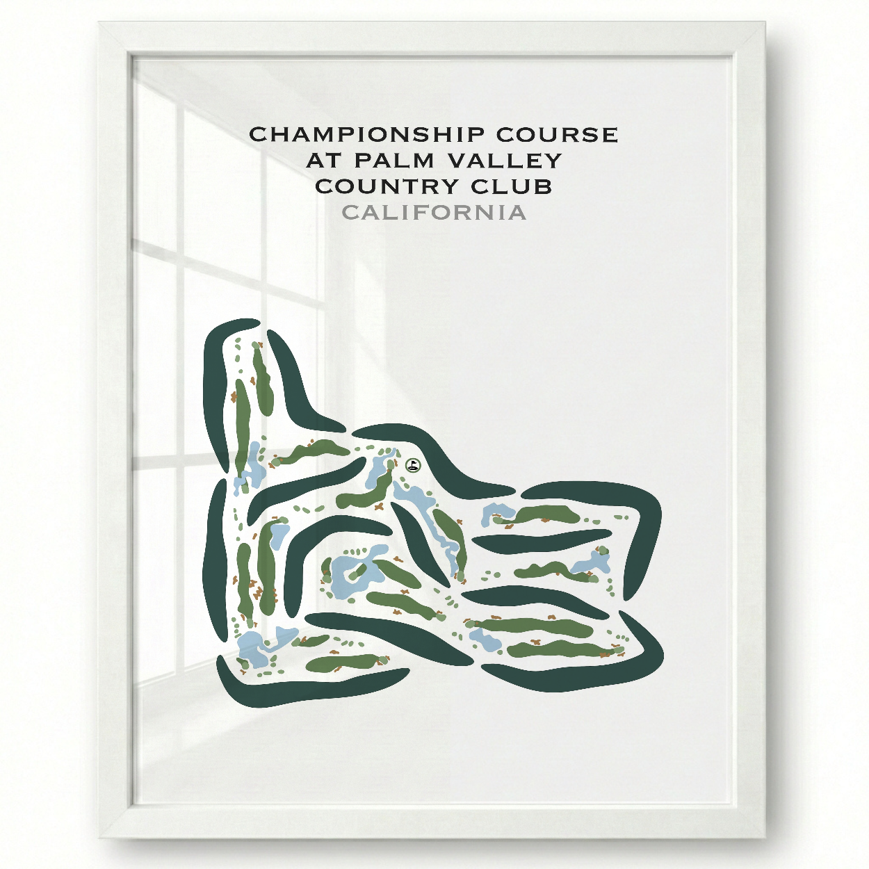 Championship Course at Palm Valley Country Club, California - Printed Golf Courses