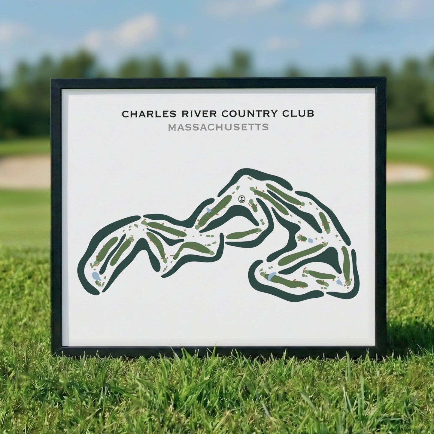 Charles River Country Club, Massachusetts - Printed Golf Courses