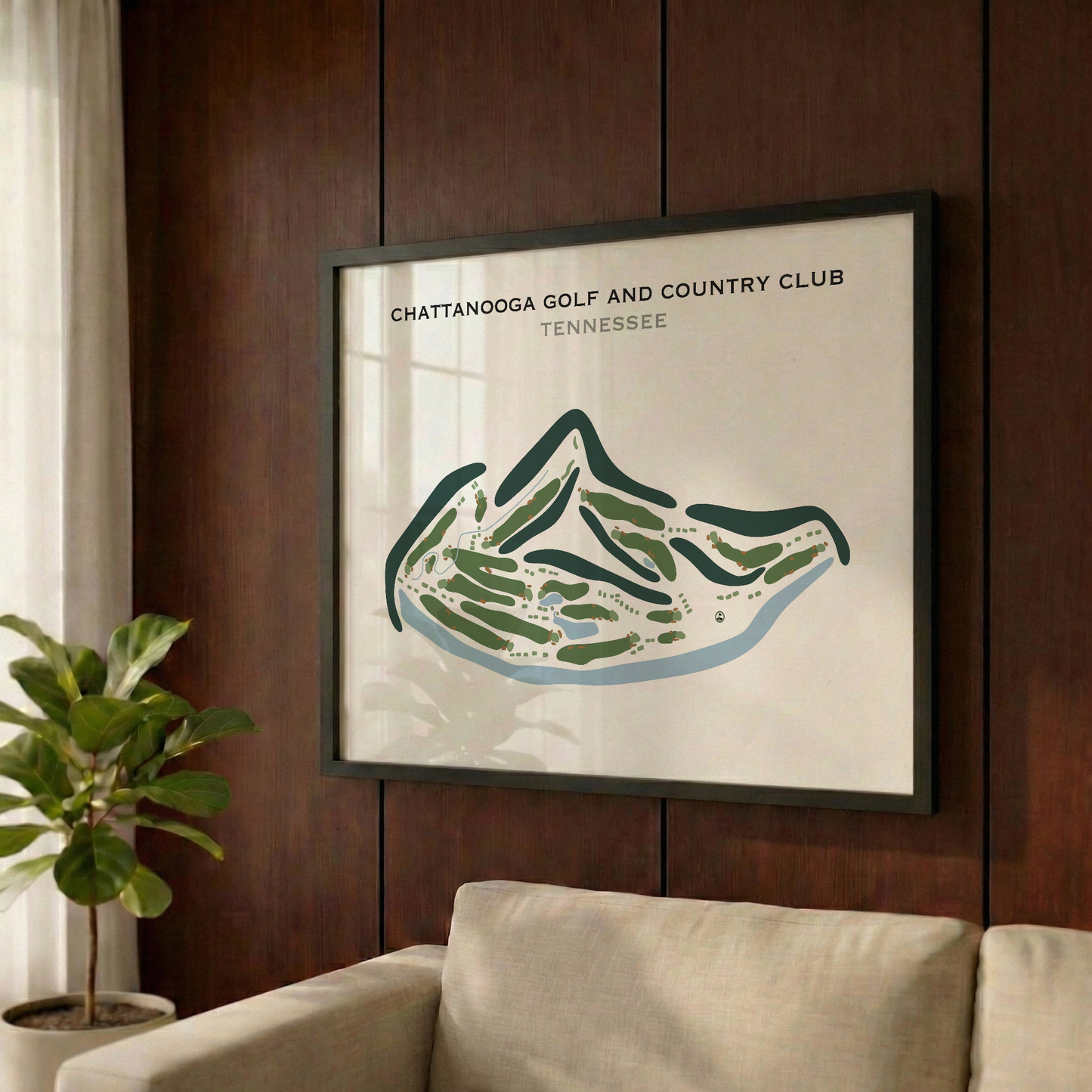 Chattanooga Golf and Country Club, Tennessee - Printed Golf Courses