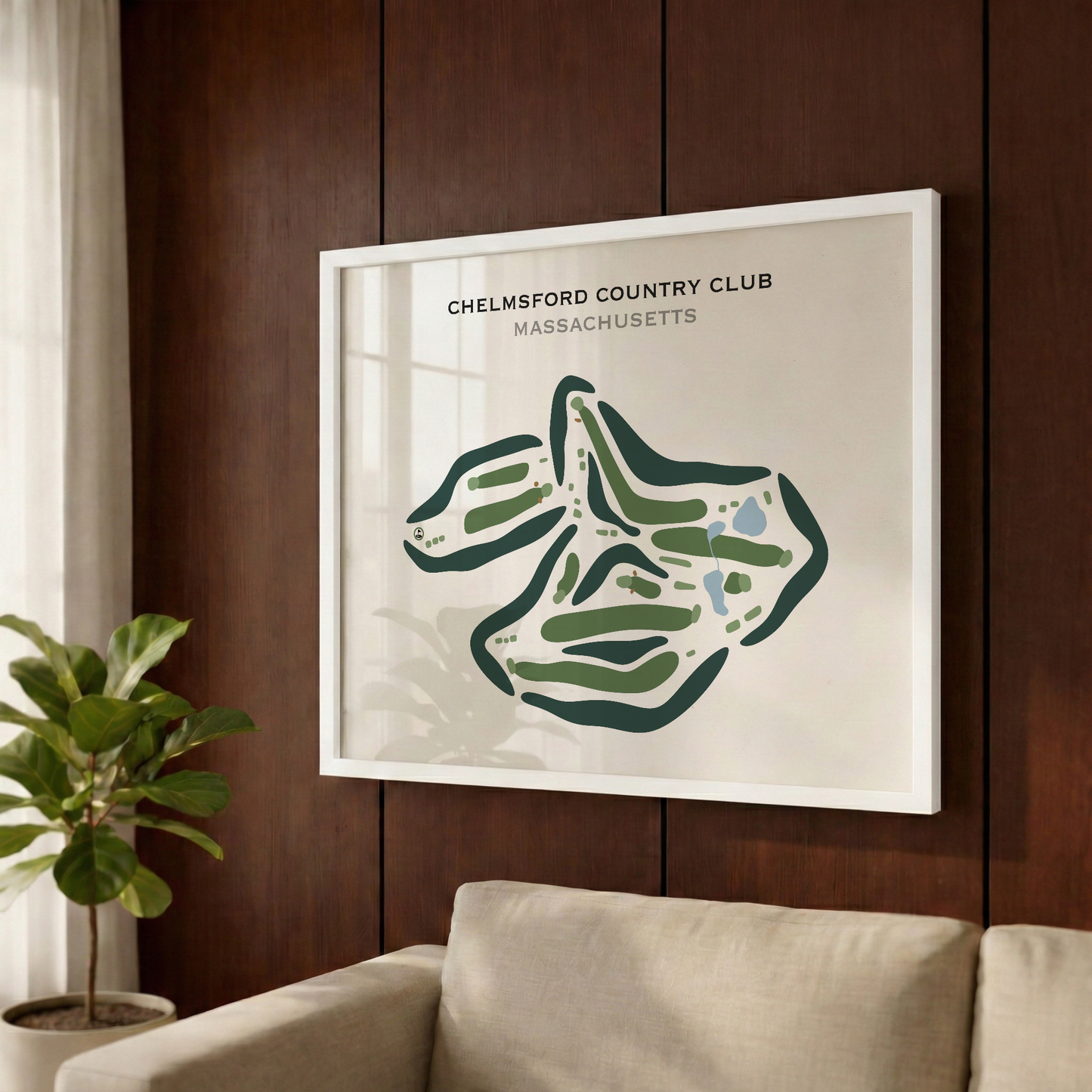 Chelmsford Country Club, Massachusetts - Printed Golf Courses