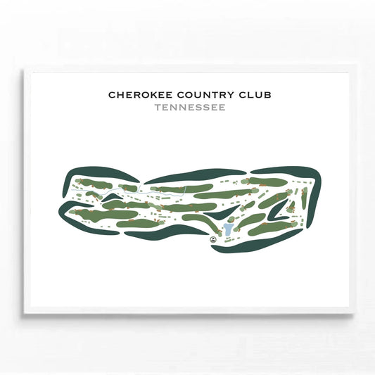 Cherokee Country Club, Tennessee - Printed Golf Course
