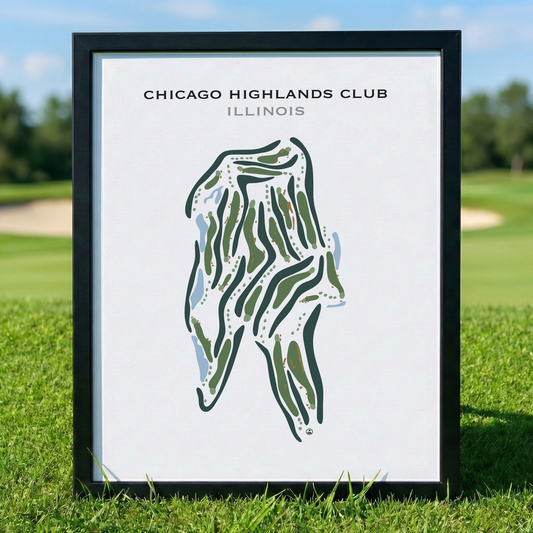 Chicago Highlands Club, Illinois - Printed Golf Courses