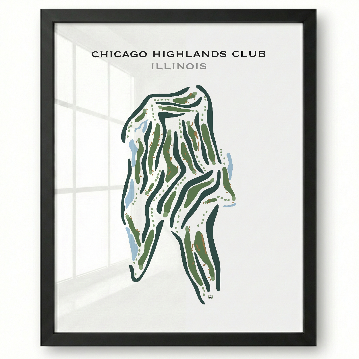 Chicago Highlands Club, Illinois - Printed Golf Courses