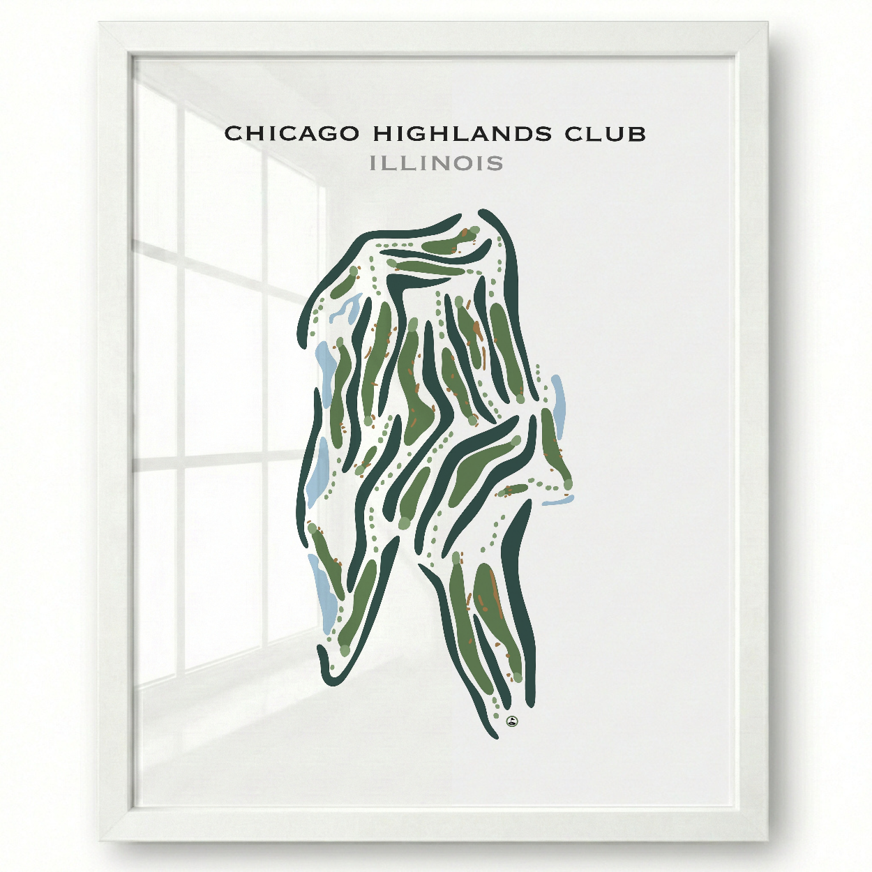 Chicago Highlands Club, Illinois - Printed Golf Courses