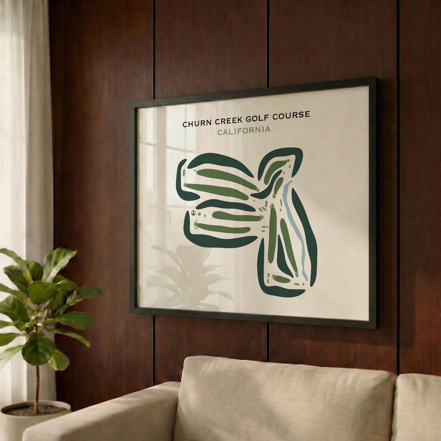 Churn Creek Golf Course, California - Printed Golf Courses
