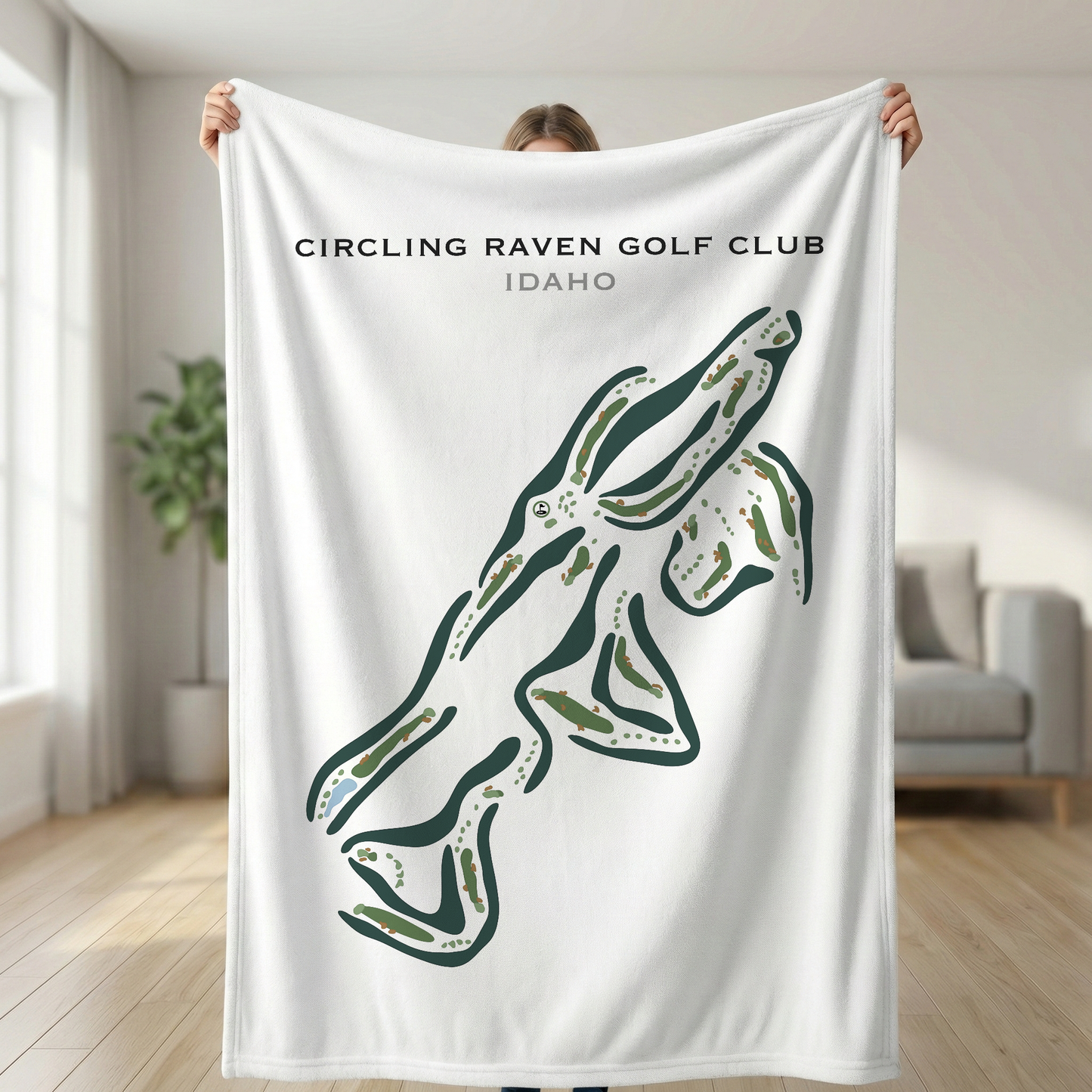 Circling Raven Golf Club, Worley Idaho - Printed Golf Courses