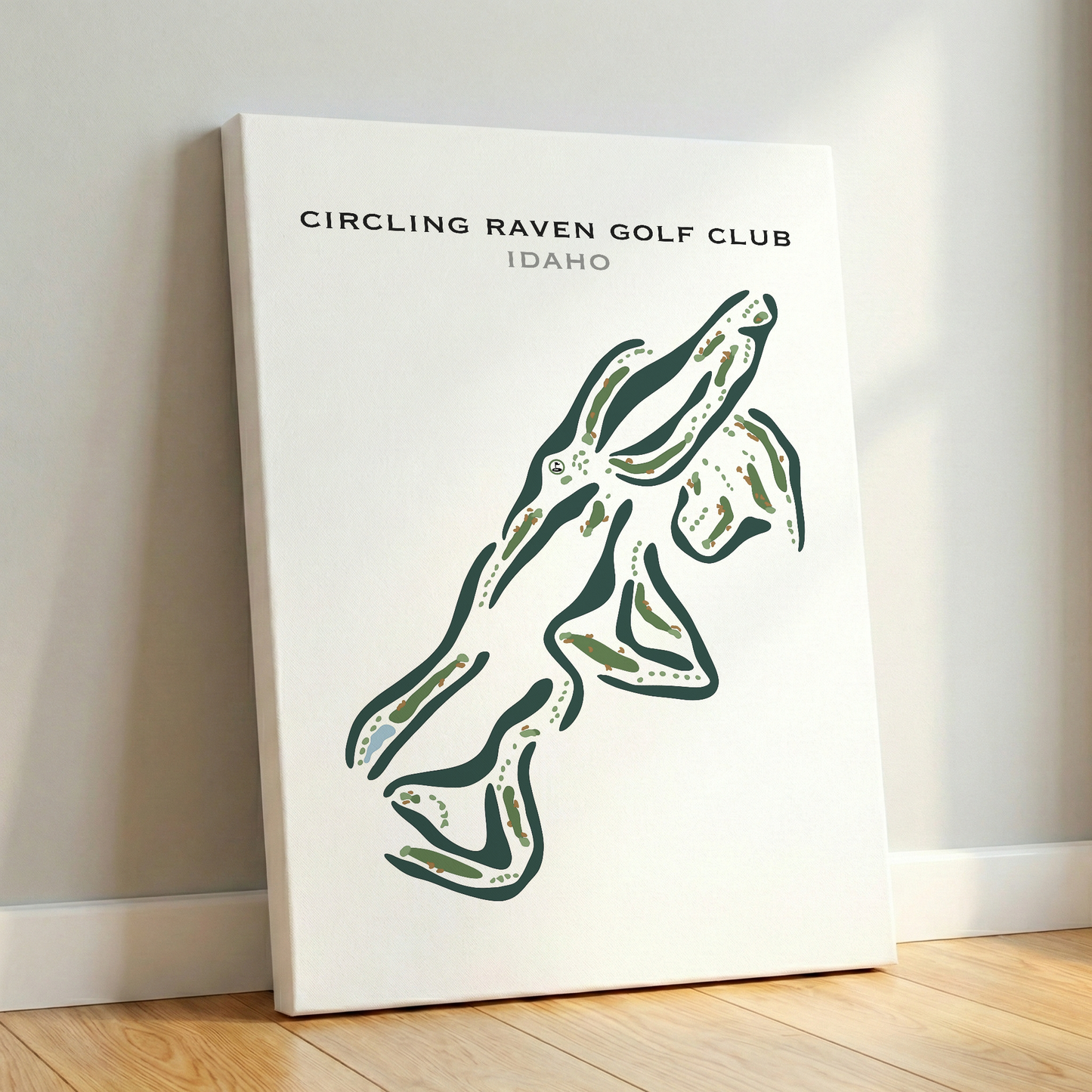 Circling Raven Golf Club, Worley Idaho - Printed Golf Courses