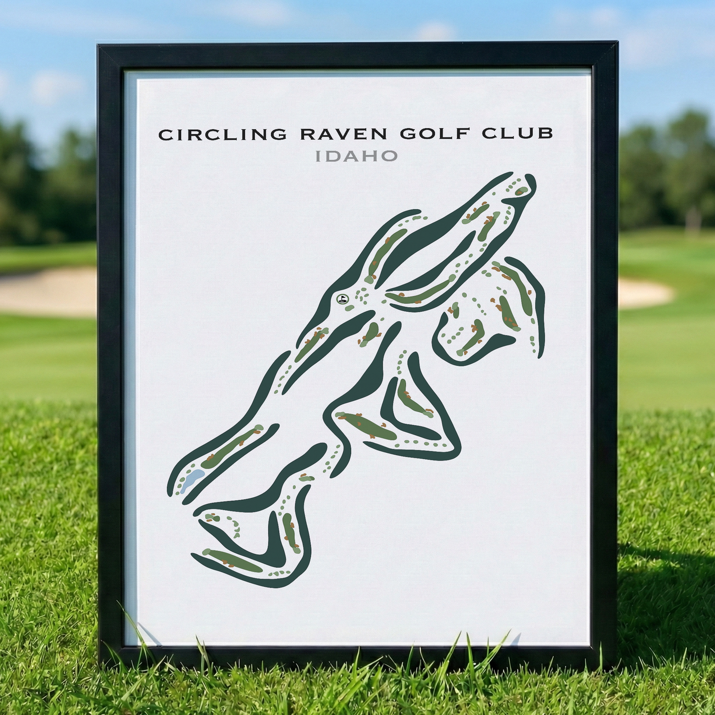 Circling Raven Golf Club, Worley Idaho - Printed Golf Courses