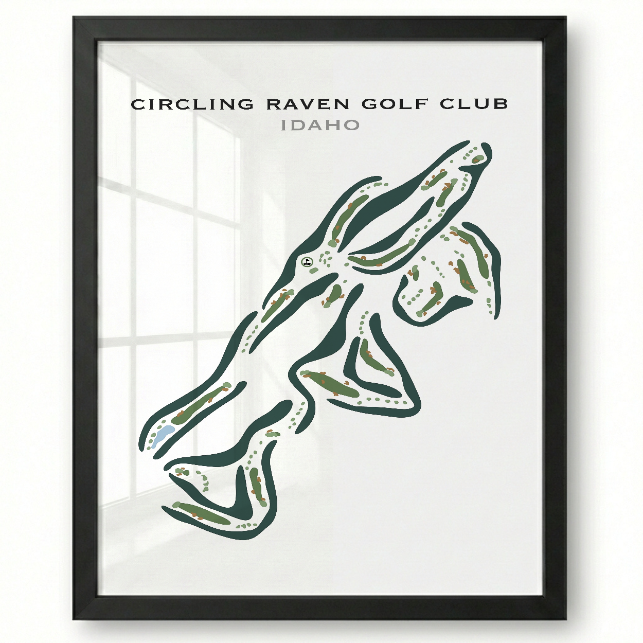 Circling Raven Golf Club, Worley Idaho - Printed Golf Courses