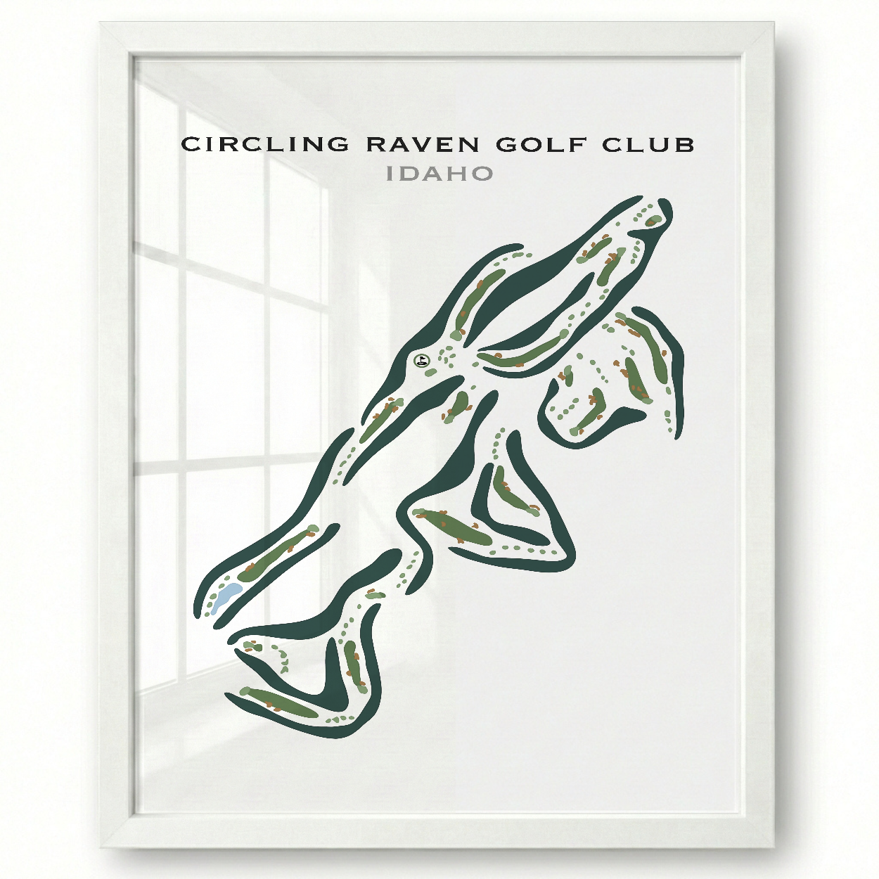 Circling Raven Golf Club, Worley Idaho - Printed Golf Courses