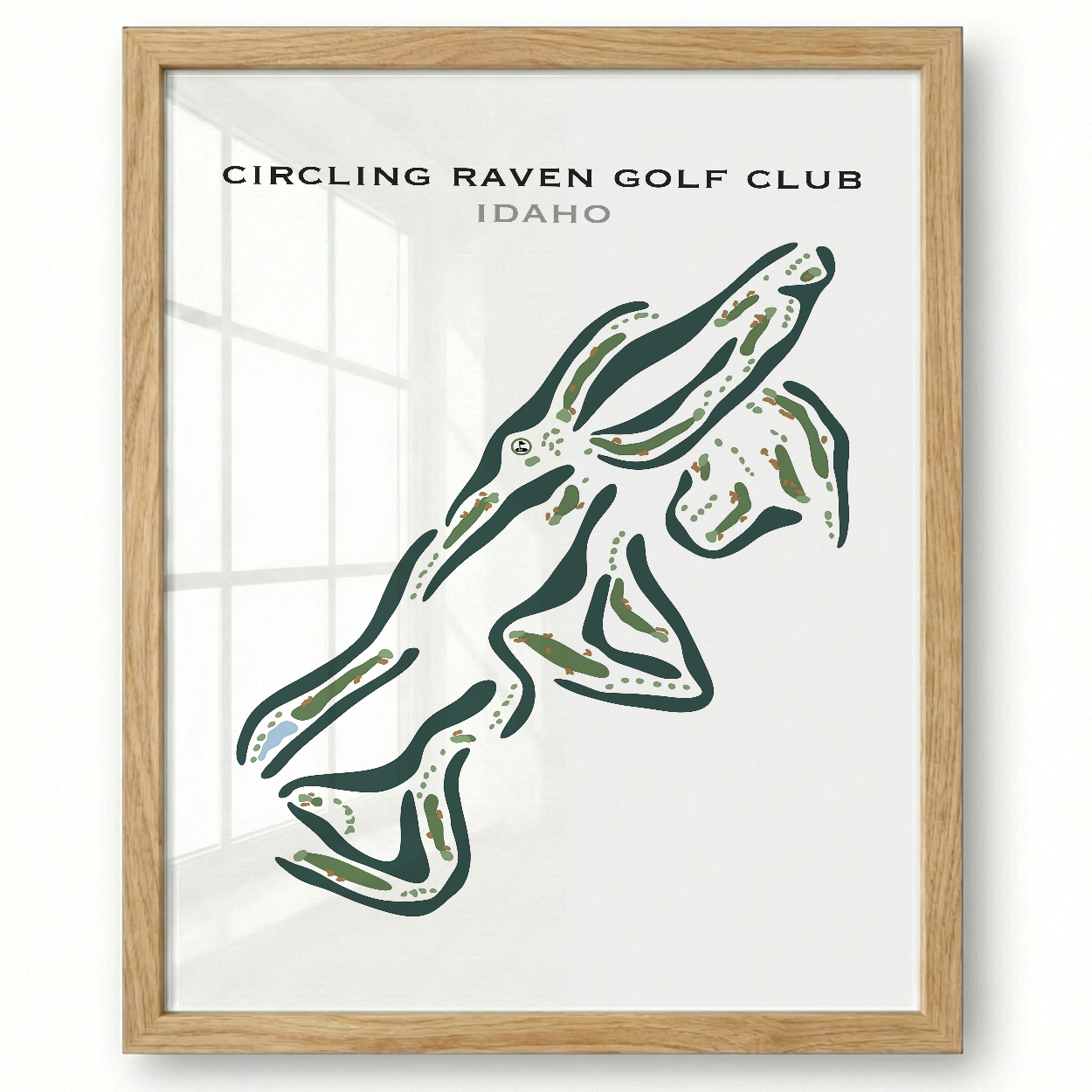 Circling Raven Golf Club, Worley Idaho - Printed Golf Courses