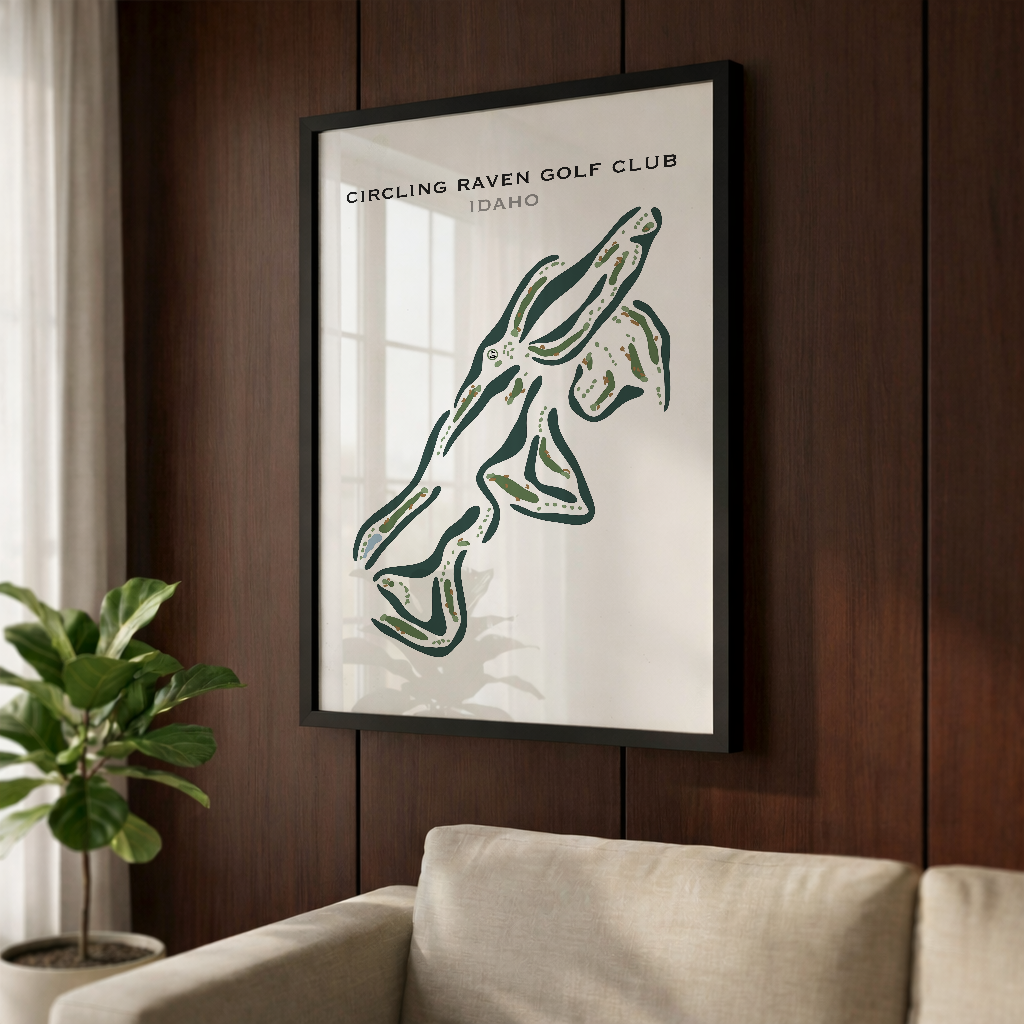 Circling Raven Golf Club, Worley Idaho - Printed Golf Courses