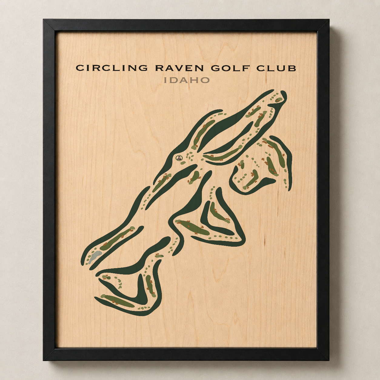 Circling Raven Golf Club, Worley Idaho - Printed Golf Courses