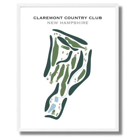 Claremont Country Club, New Hampshire - Printed Golf Course