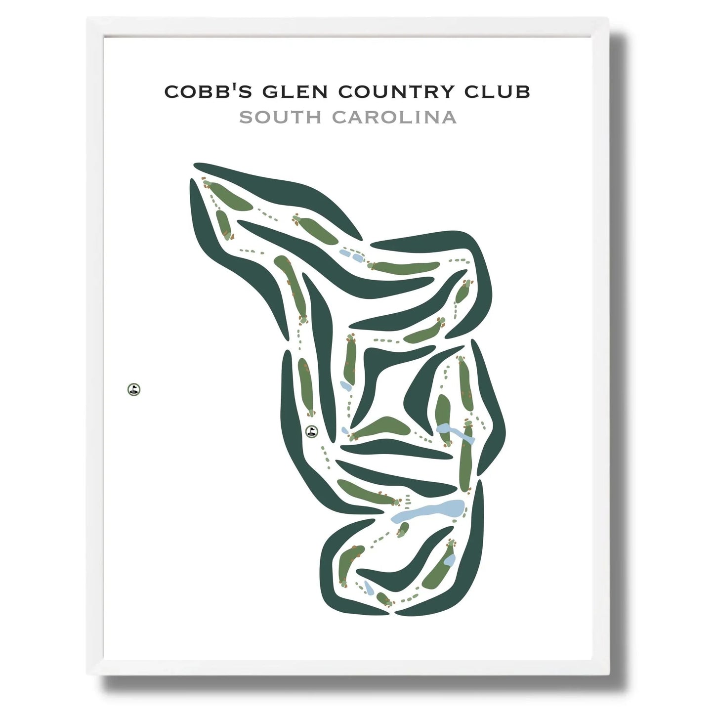 Cobbs Glen Country Club, South Carolina - Printed Golf Courses