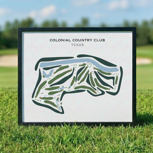 Colonial Country Club, Texas - Printed Golf Courses