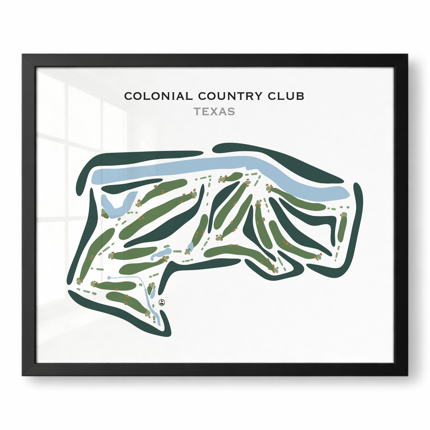 Colonial Country Club, Texas - Printed Golf Courses