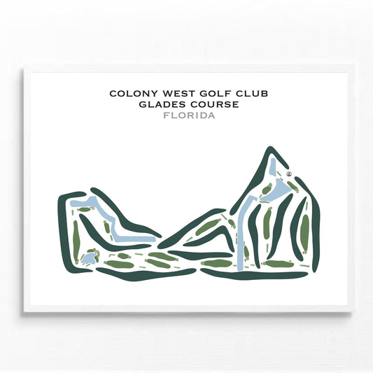 Colony West Golf Club - Glades Course, Florida - Printed Golf Courses