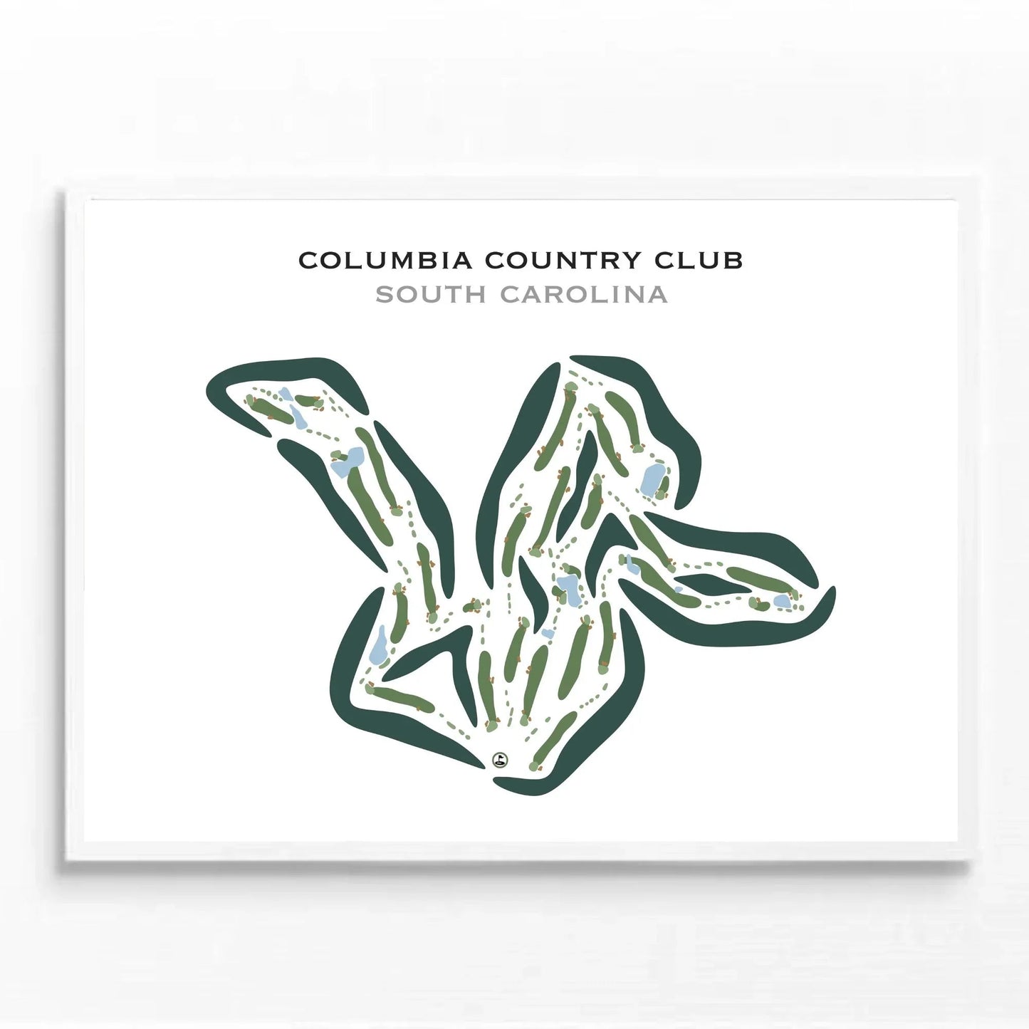 Columbia Country Club, South Carolina - Printed Golf Course