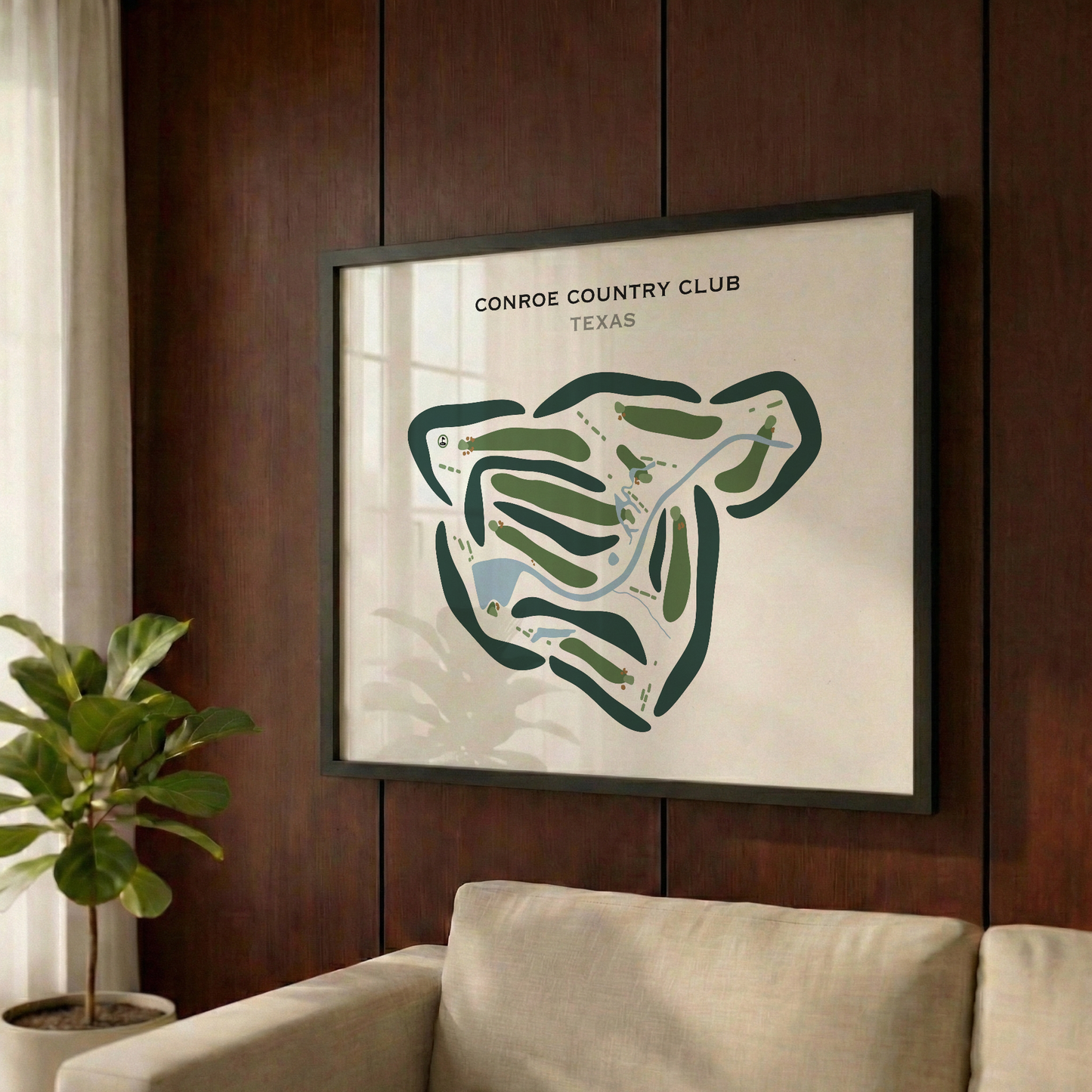 Conroe Country Club, Texas - Printed Golf Courses