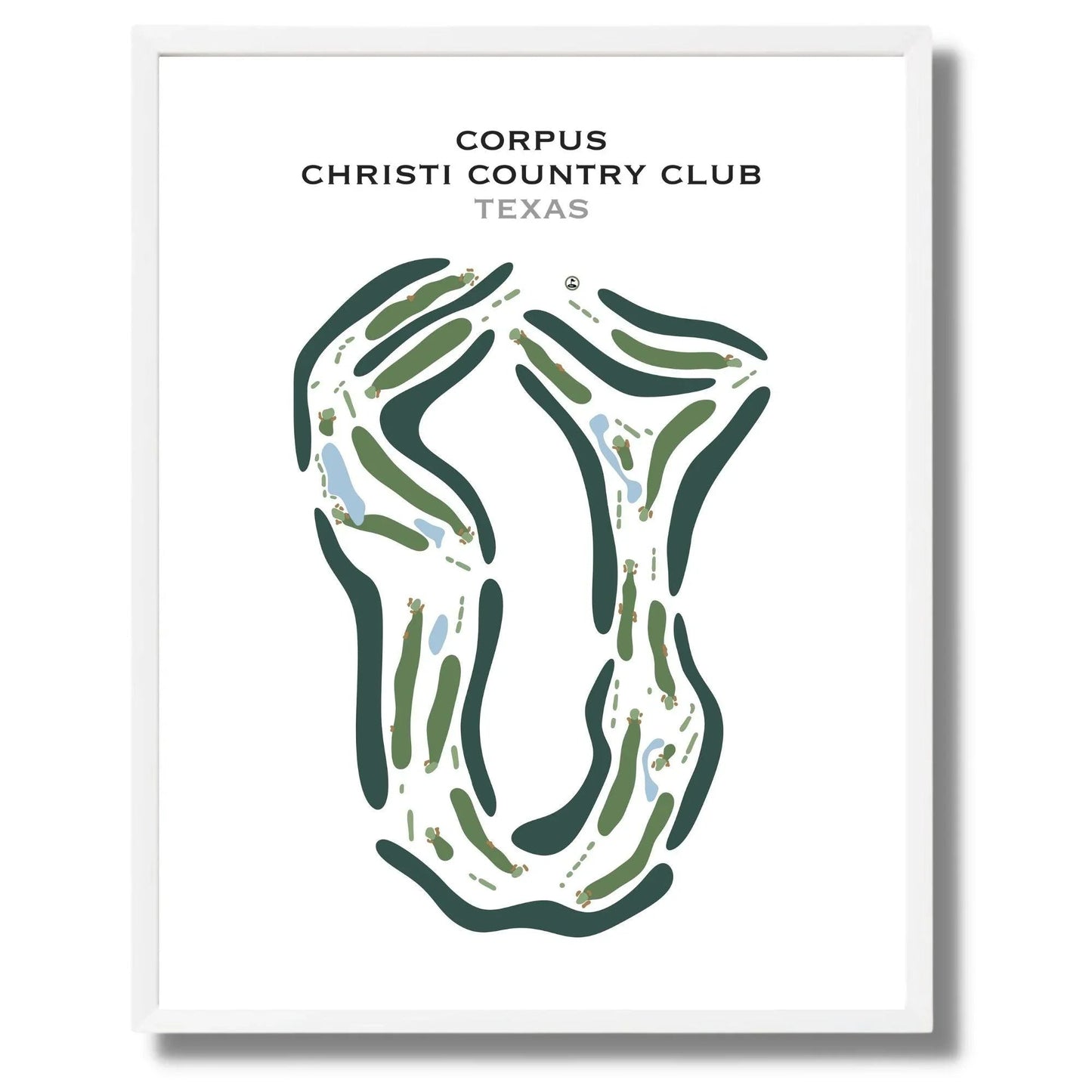 Corpus Christi Country Club, Texas - Printed Golf Course