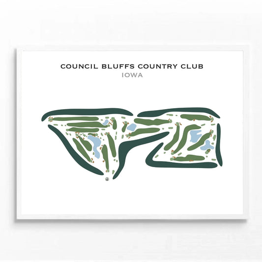 Council Bluffs Country Club, Iowa - Printed Golf Course