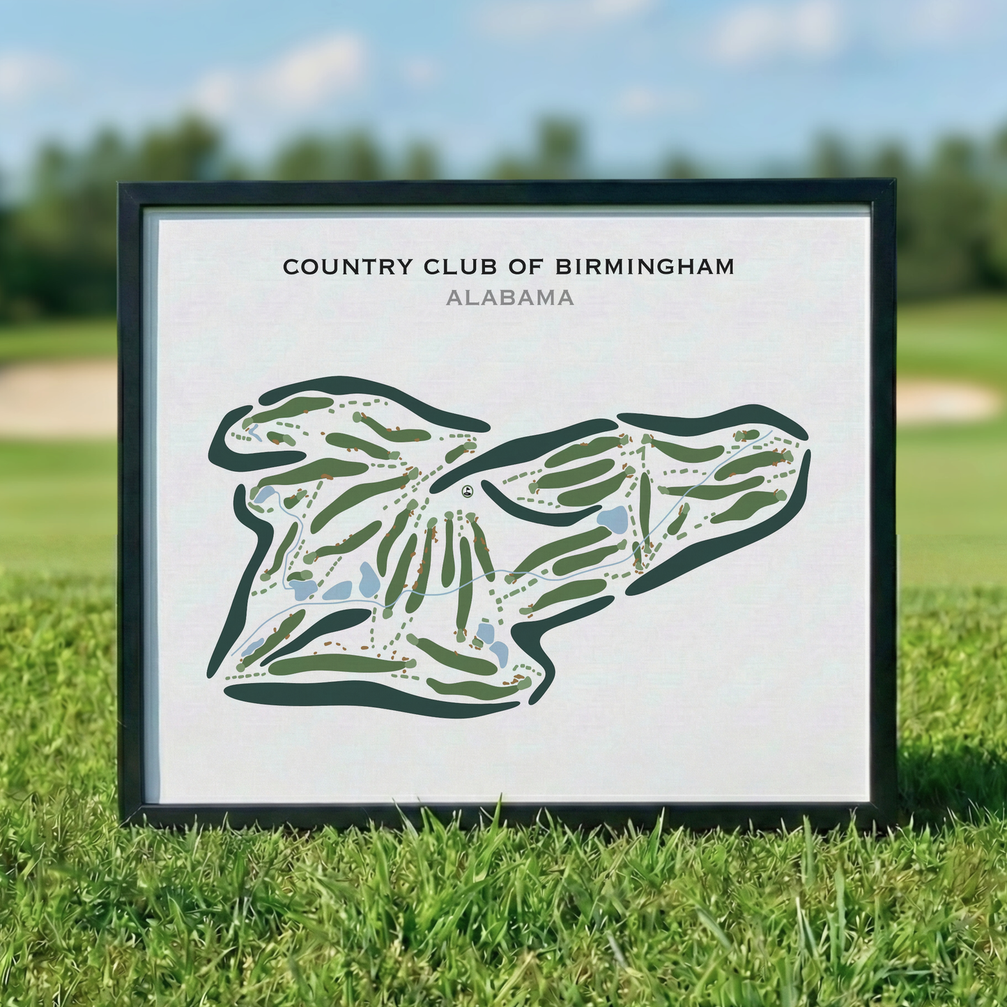 Country Club of Birmingham, Alabama - Printed Golf Course