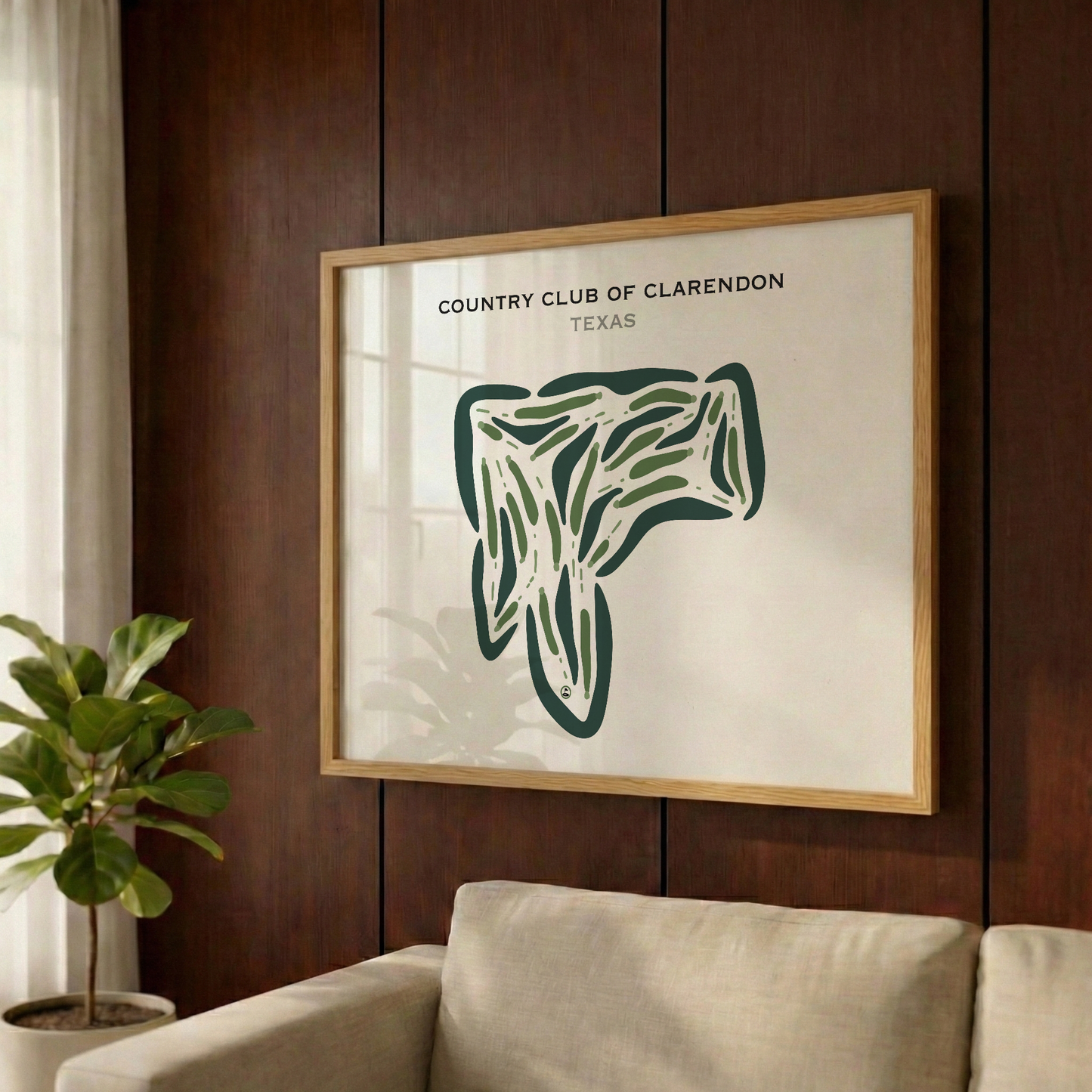 Country Club of Clarendon, Texas - Printed Golf Courses