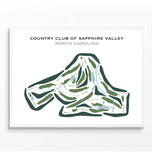 Country Club of Sapphire Valley, North Carolina - Printed Golf Courses
