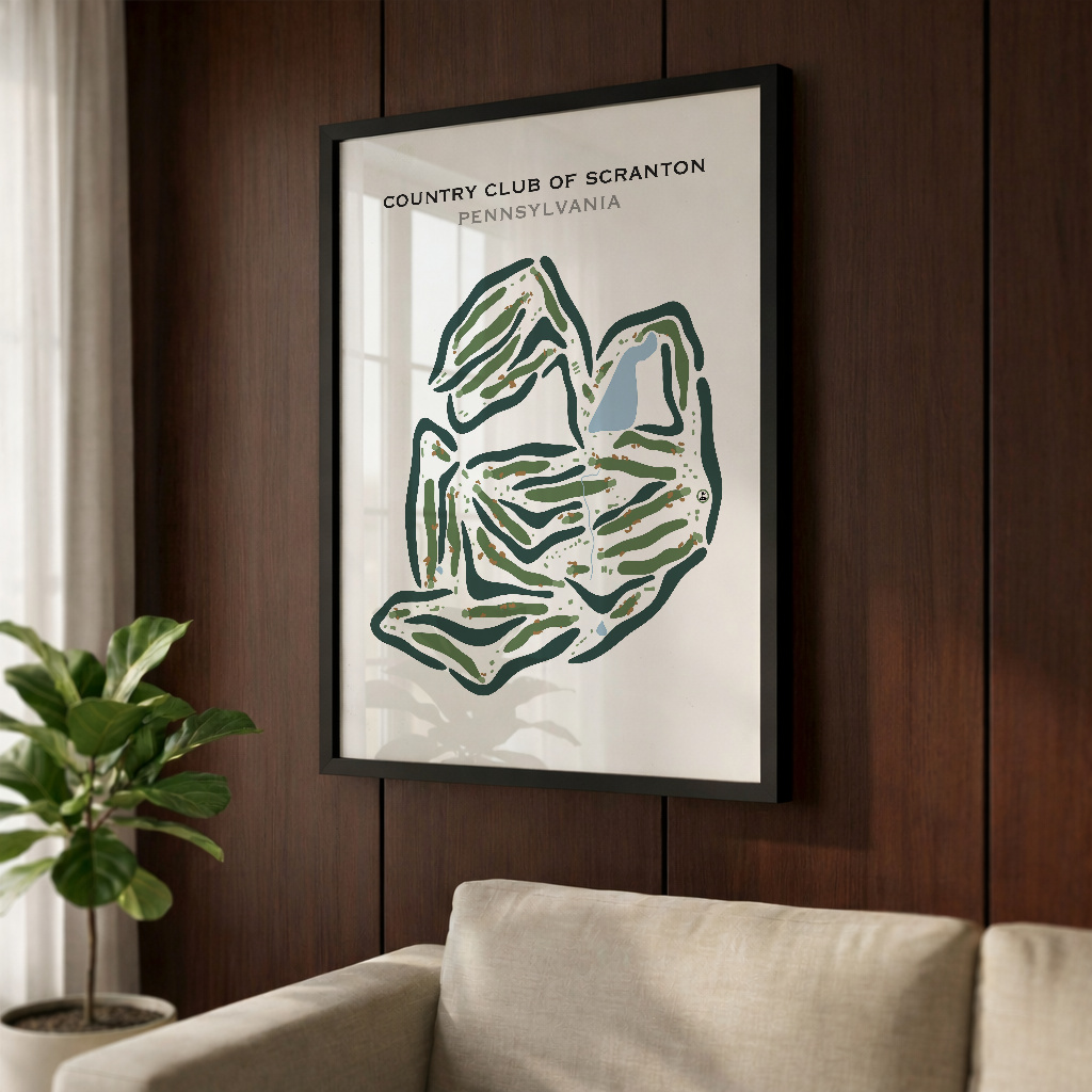 Country Club of Scranton, Pennsylvania - Printed Golf Courses