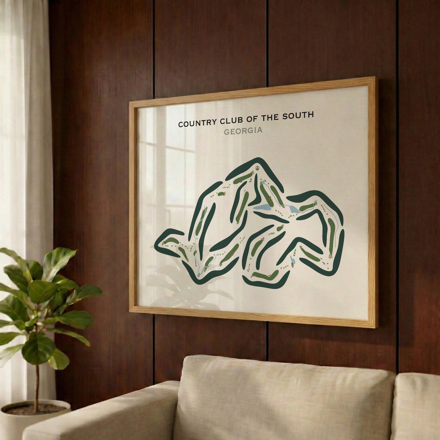 Country Club of the South, Georgia - Printed Golf Courses