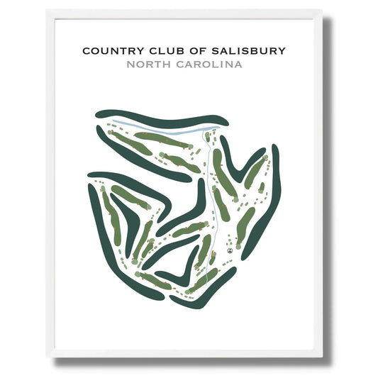 Country Club of Salisbury, North Carolina - Printed Golf Courses