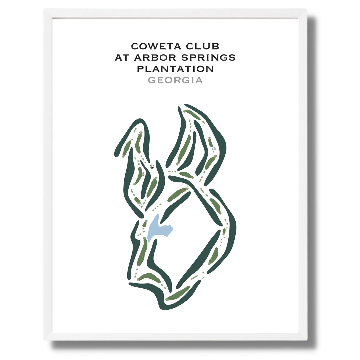 Coweta Club at Arbor Springs Plantation, Georgia - Printed Golf Courses
