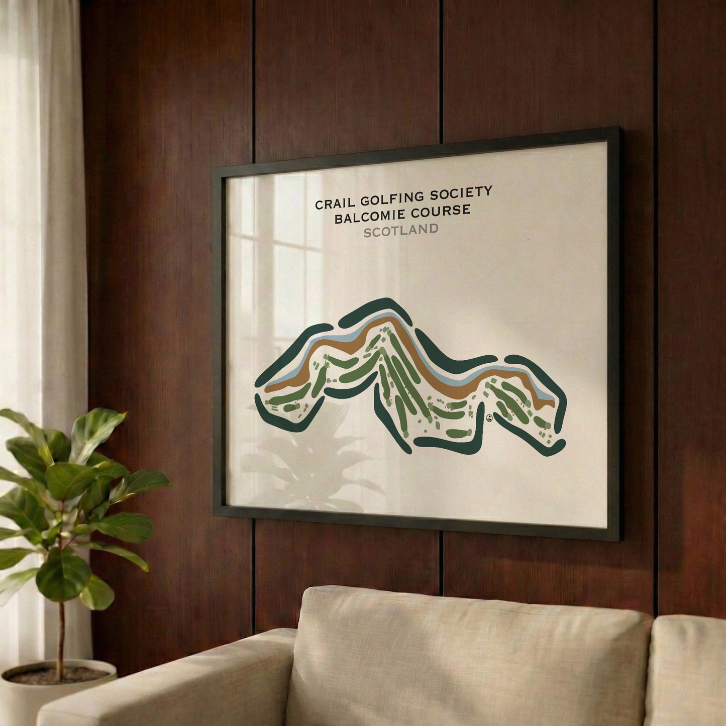 Crail Golfing Society Balcomie Course, Scotland - Printed Golf Courses