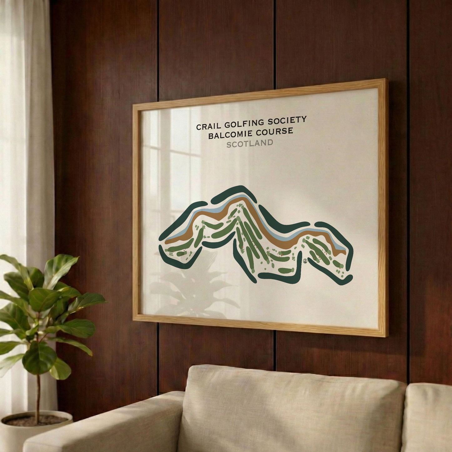 Crail Golfing Society Balcomie Course, Scotland - Printed Golf Courses