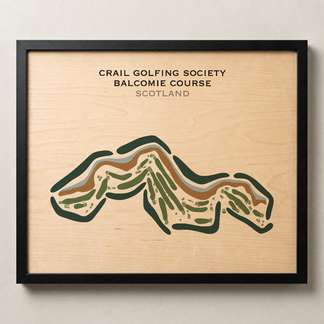 Crail Golfing Society Balcomie Course, Scotland - Printed Golf Courses