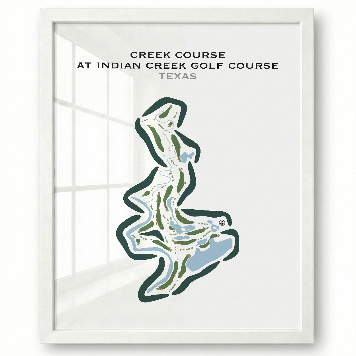 Creek at Indian Creek Golf Course, Texas - Printed Golf Courses