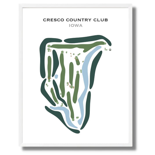 Cresco Country Club, Iowa - Printed Golf Courses