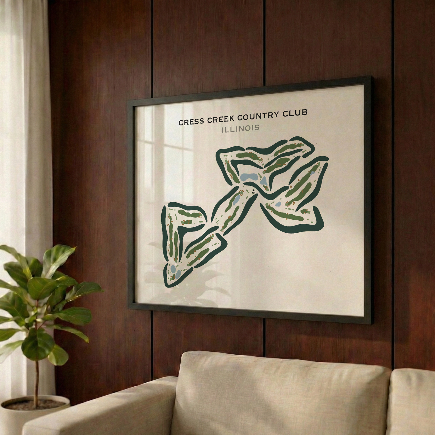 Cress Creek Country Club, Illinois - Printed Golf Courses