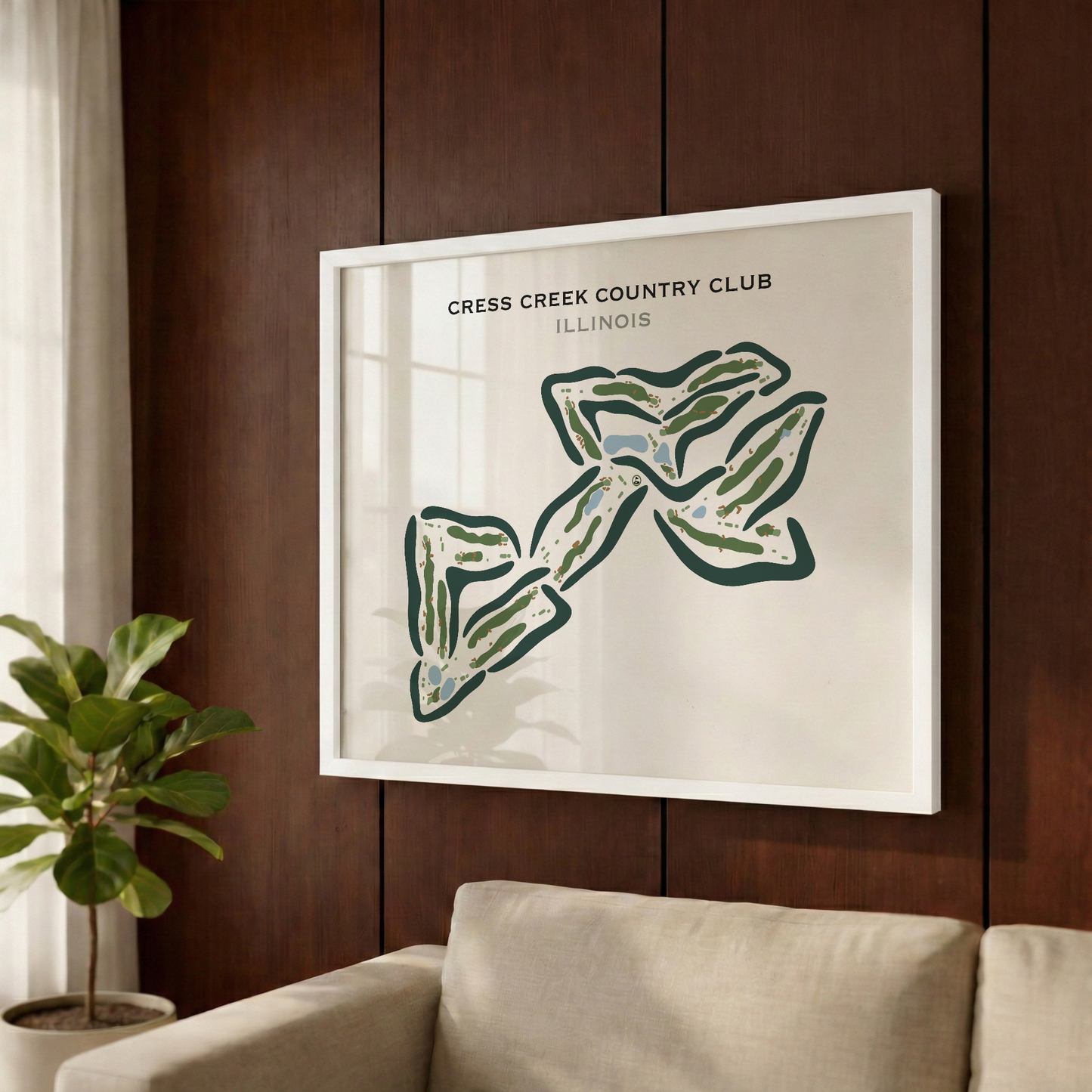 Cress Creek Country Club, Illinois - Printed Golf Courses