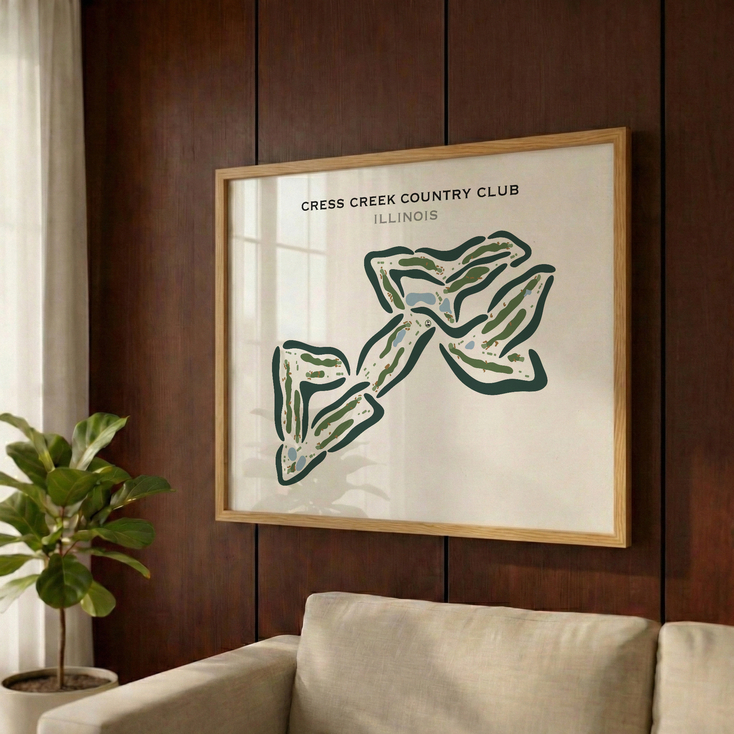 Cress Creek Country Club, Illinois - Printed Golf Courses