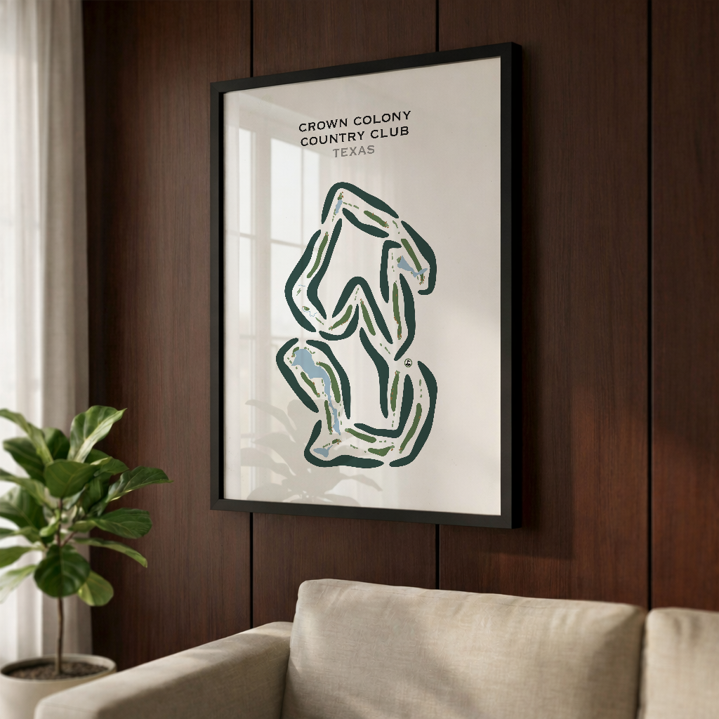 Crown Colony Country Club, Texas - Printed Golf Courses