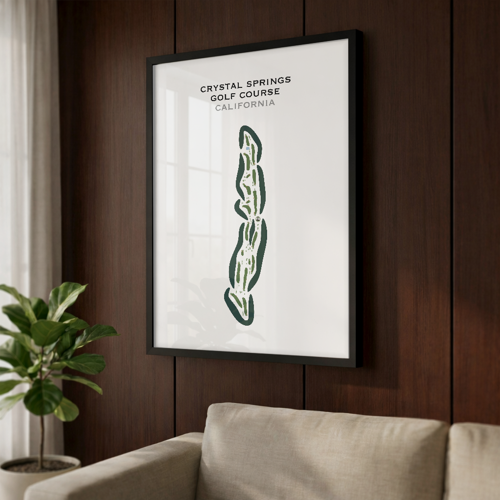 Crystal Springs Golf Course, California - Printed Golf Courses